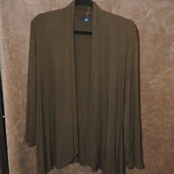 Apt. 9 Tops - Ruched Sleeve Open-Front Cardigan